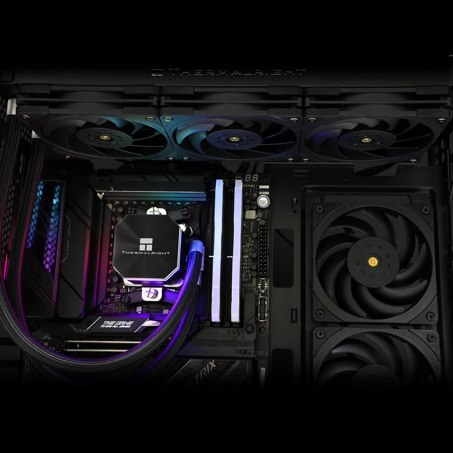 Thermalright Thermalright Frozen Edge 360 Black Liquid CPU Water Cooler with 120mm PWM Fan,360 Black Cold Row Specification,Integrated Water-Cooler Heatsink for AM4/AM5,Intel LGA1700/1150/1151/1200/2011/1851