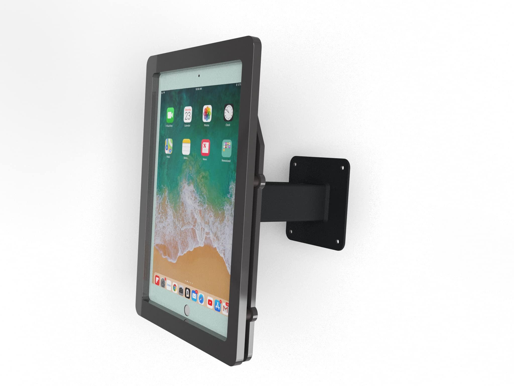 TABcare TABcare Anti-Theft Security Acrylic Case for Apple iPad 7/8/9 10.2" with 360 Swivel & 180 Tilting Stand (Black)
