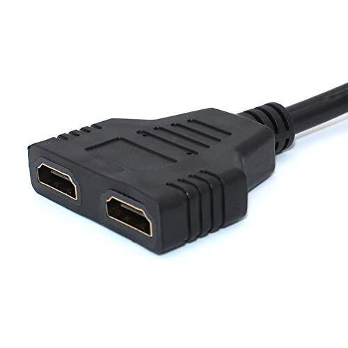 Marmoin HDMI Cable Splitter 1 in 2 Out HDMI Adapter Cable HDMI Male to Dual HDMI Female 1 to 2 Way, Support Two TVs at The Same Time, Signal One In Two Out