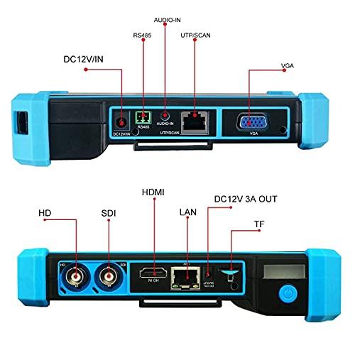 PEGATISAN 5.4 inch CCTV Tester IP and Analog with RJ45 Cable Tracer, Touch Screen 4K IP Camera Tester Built in WiFi with POE/8G TF Card/HDMI Output/RJ45 TDR, IPC-5200 Plus Support 8MP/12MP AHD/CVI/TVI/SDI