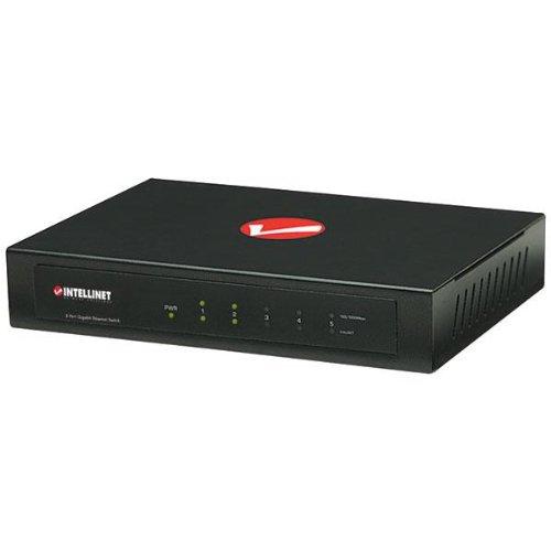 Intellinet Intellinet 5-Port Gigabit Desktop Ethernet Switch, Metal, Non-Blocking Wire-Speed Forwarding & Filtering