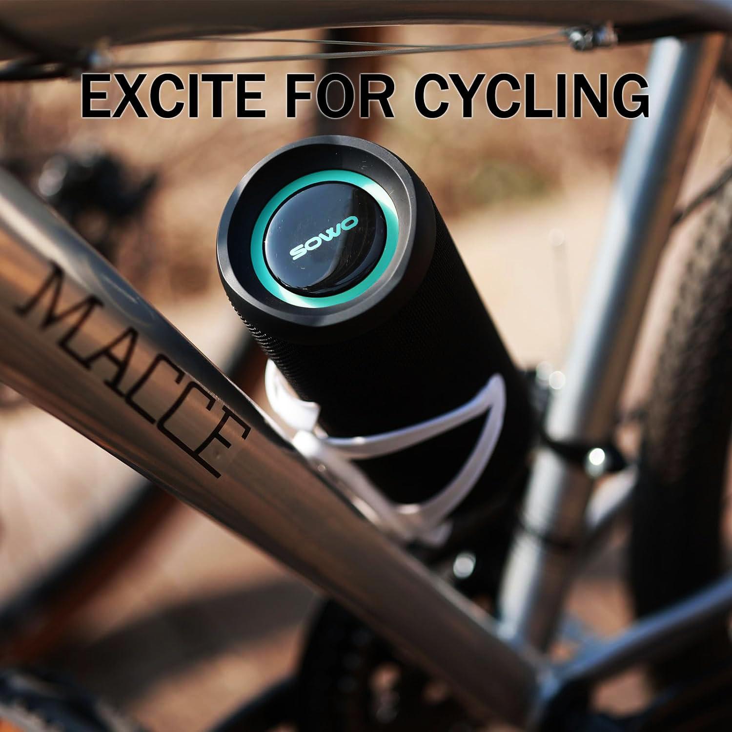 SOWO Wireless Waterproof Bluetooth Speaker - Portable Speaker Loud with Built-in Subwoofer and Tweeter, Extra Bass, Stereo Sound, IP67, Colorful Lights for Party, Outdoor, Camping