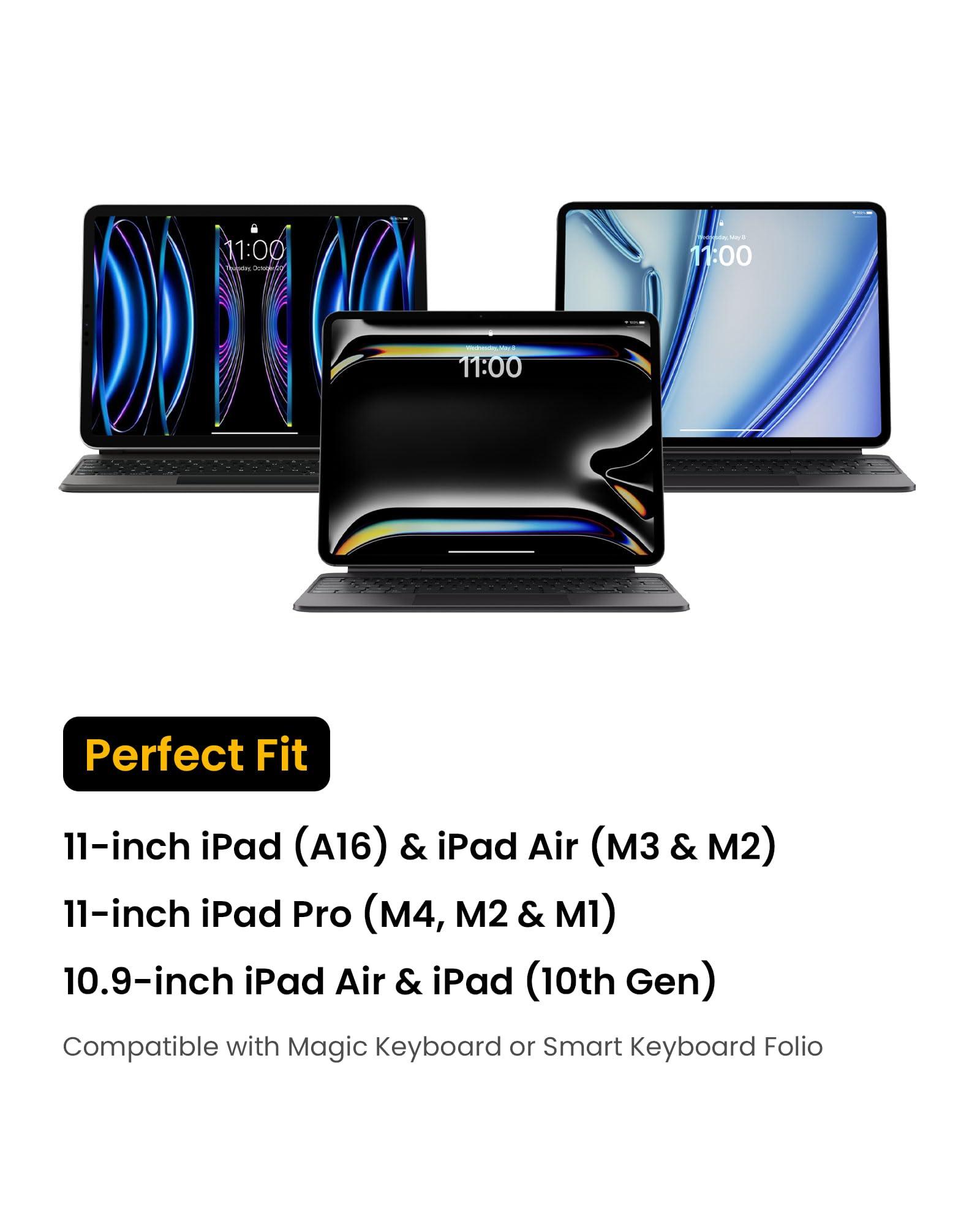 tomtoc tomtoc 360 Protective Tablet Sleeve for iPad Pro 11-inch (M4/4th/3rd/2nd/1st Gen), iPad Air 11-inch (M3/M2) 2025 with Magic Keyboard/Smart Keyboard Folio, iPad (A16)11-in, Water-Resistant Tablet Case