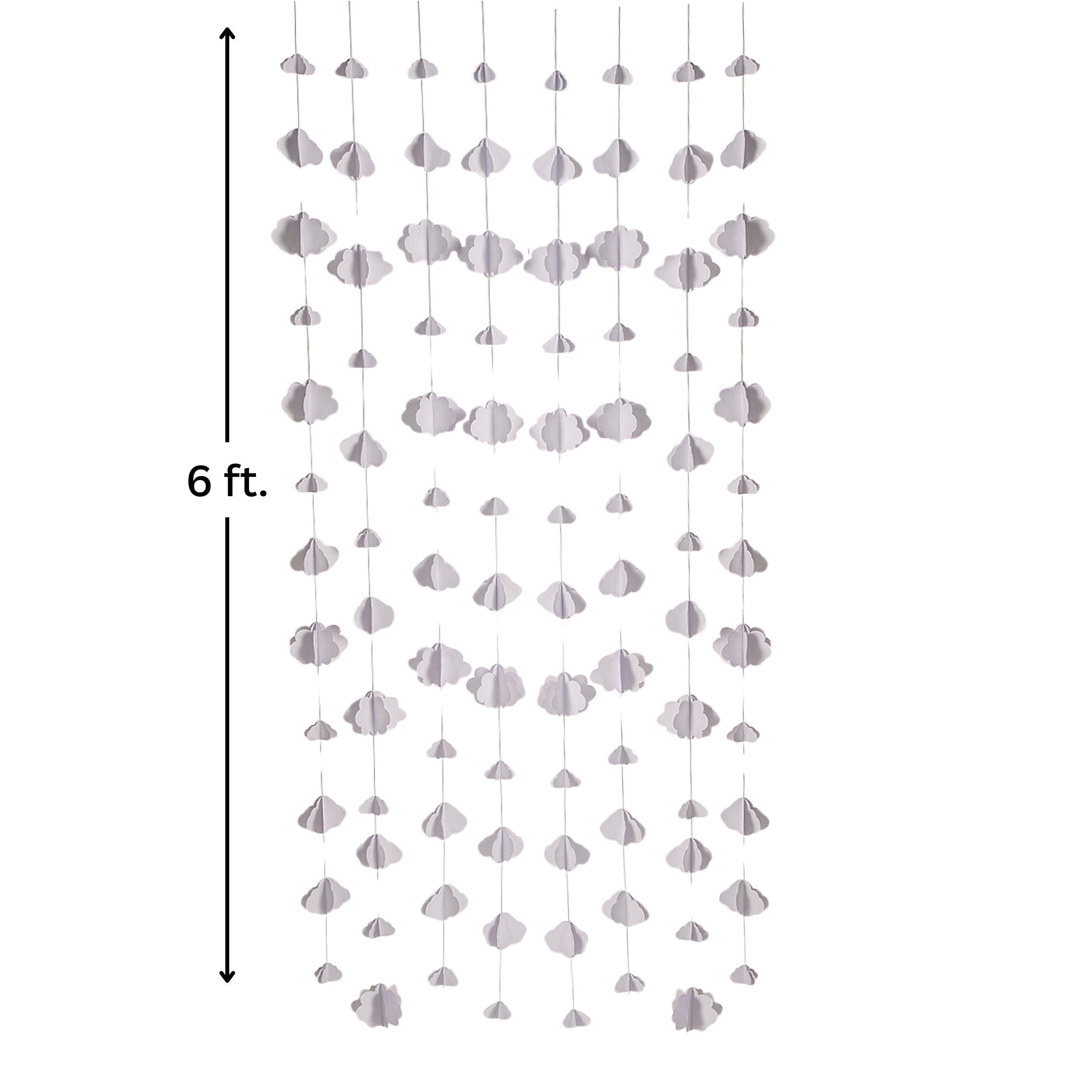 Fun Express 3D CLOUD BACKDROP DECORATION - Party Decor - 1 Piece