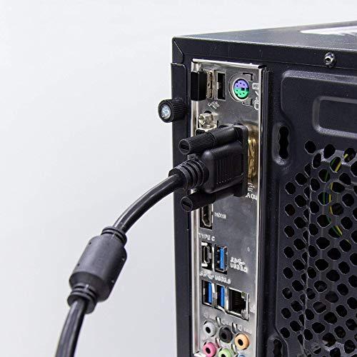 Cable Matters Cable Matters 1-Pack VGA to VGA Cable with Ferrites (SVGA Cable) 10 Feet & 2-Pack 16 AWG Heavy Duty 3 Prong Computer Monitor Power Cord (NEMA 5-15P to IEC C13)