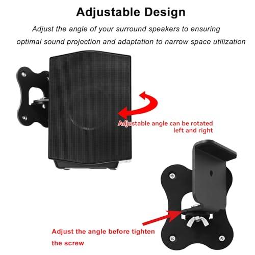 EUGOOCX EUGOOCX Metal Wall Mount Bracket for Samsung HW-Q990C/HW-Q990B/HW-Q990D/HW-Q930 Surround Rear Speakers, Home Theater Surround Sound System Wallmount Accessories (1pc Black)