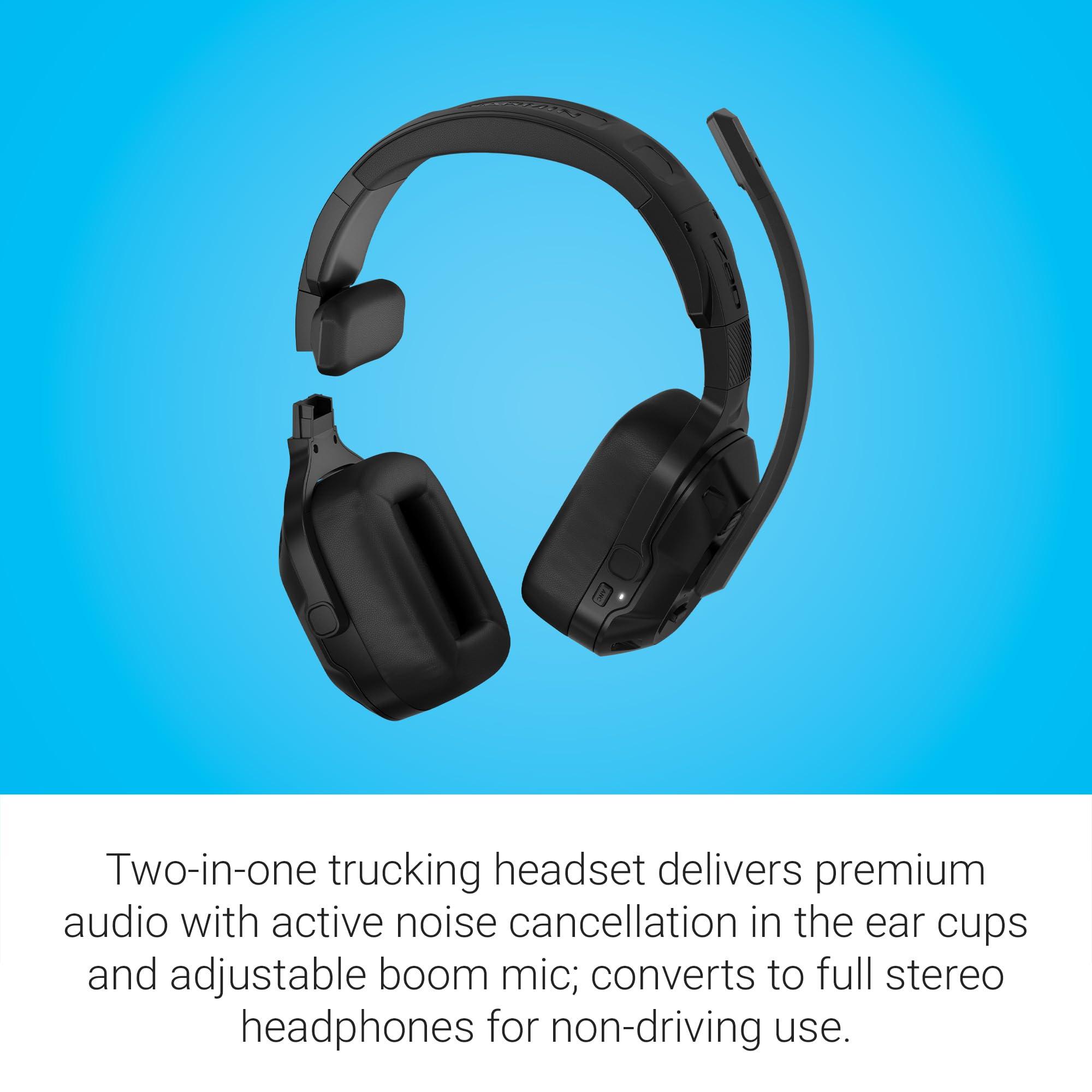 Garmin Garmin dzl Headset 210, 2-in-1 Premium Trucking Headset, Active Noise Cancellation, Long Battery Life, 60 Hours of Talk Time, Built-in LED Flashlight, Convertible Design