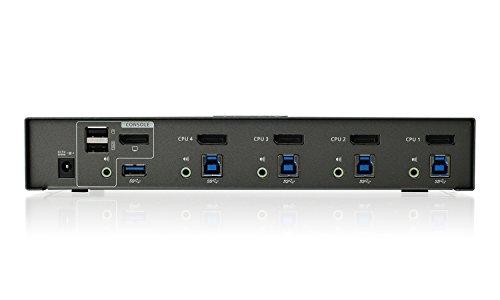 IOGEAR IOGEAR 4-Port DisplayPort KVMP Switch - 4K 30Hz - 2-Port USB 3.1 Hub Rate 5Gbps - Keyboard Mouse Input - 7.1 HD Audio - Front Panel Selector - TAA Compliant - Mac/Win - GCS1904