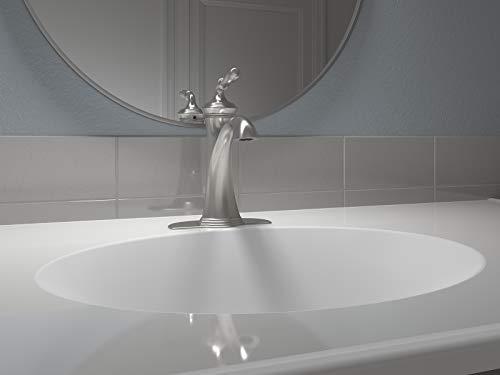 Kohler KOHLER Devonshire K-193-4-BN Single Handle Single Hole or Centerset Bathroom Faucet with Metal Drain Assembly in Brushed Nickel