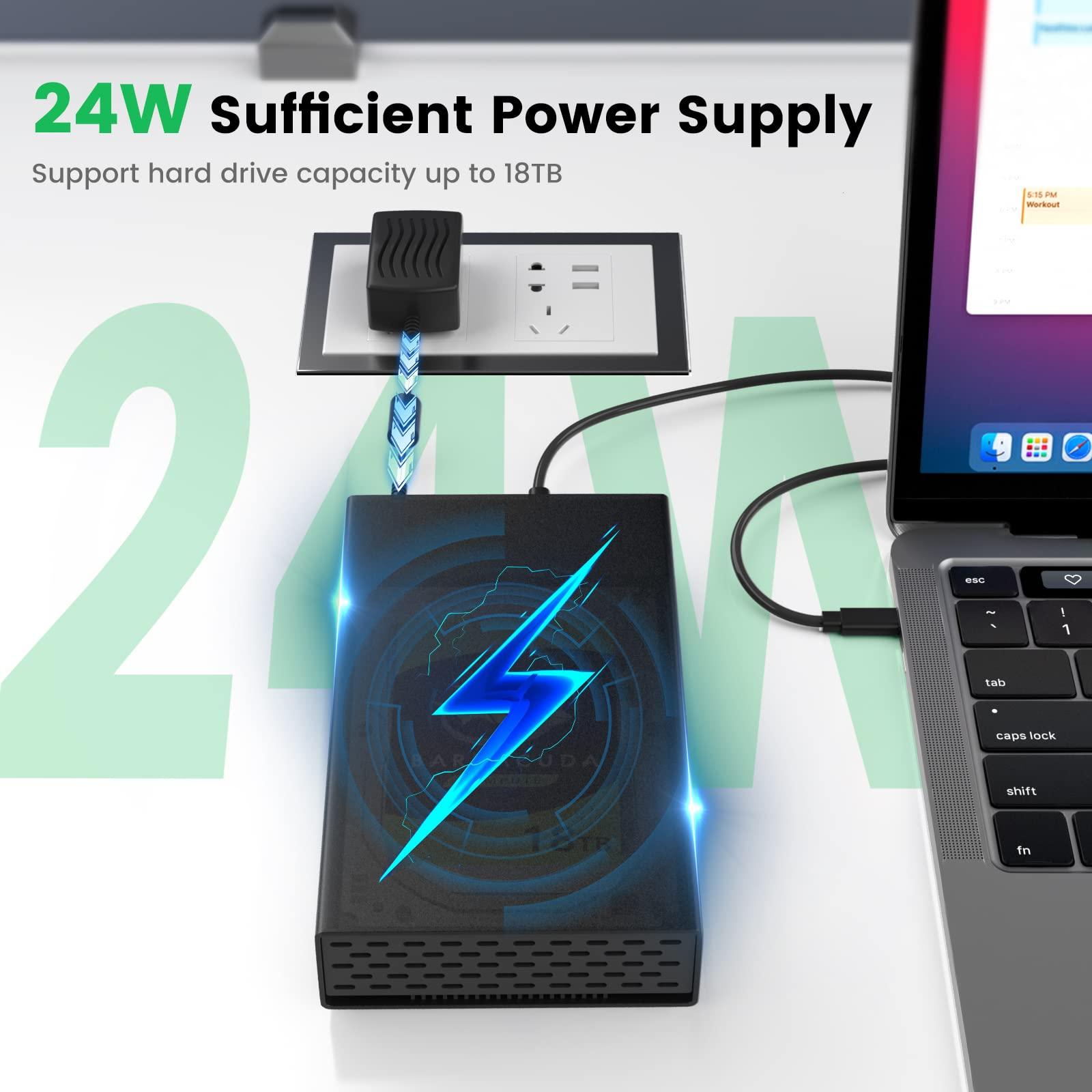 INDMEM SAS to USB 3.0 Enclosure, SAS/SATA Hard Drive Adapter Reader Converter for 2.5/3.5inch SSD HDD,SAS Hard Disk Docking Station with 12V 2A Power Supply 10Gbps,Up to 18TB