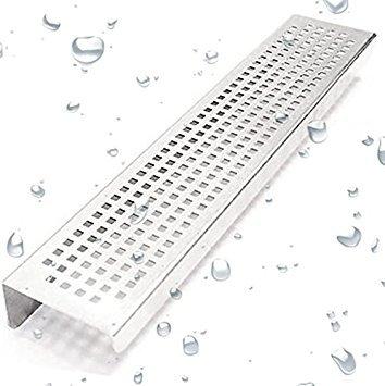 Royal Drains SereneDrains Stainless Steel Rectangular Bathroom Shelf Traditional Square 16” Polished Chrome Wall Mount Shower Shelf for Bathroom Kitchen Hardware Included