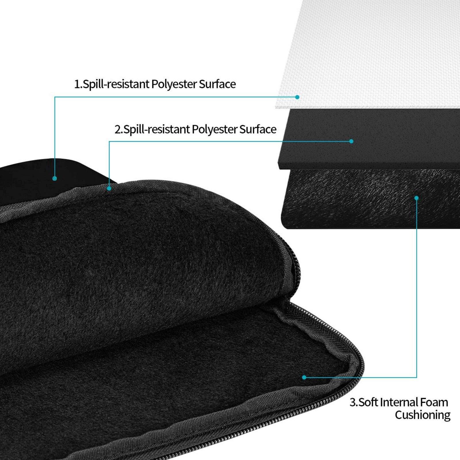 JDNKACM Personalized Laptop Sleeve Bag Protective Case with Zipper Custom Logo Text Picture Computer Cases for Laptops Customize Notebook Tablet Cover 13 Inch Shockproof for Men Women, Plain Black