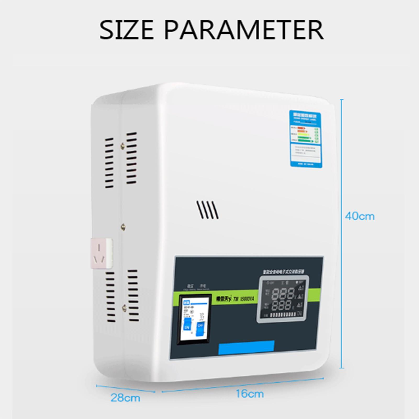 DirectNine Basics Automatic Voltage Regulator,6800/15000VA Single AC Voltage Stabilizer Output 220V Ultra Low Stabilizer Power Supply for Small Household Appliances,6800W