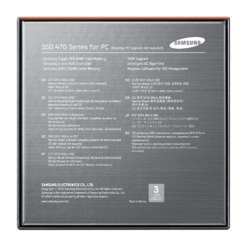 SAMSUNG Samsung 470-Series MZ-5PA128C 128 GB 2.5-Inch SATA II MLC Internal SSD with Desktop Upgrade Kit and Norton Ghost 15 - MZ-5PA128C