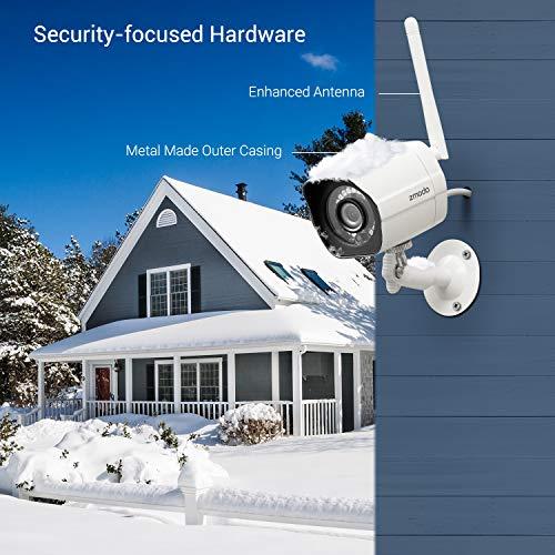 Zmodo Zmodo 1080p Full HD Outdoor Wireless Security Camera System, Plug-In, Smart Home Indoor Outdoor WiFi IP Camera with Night Vision, Compatible with Alexa