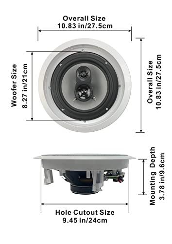 Acoustic Audio by Goldwood Acoustic Audio CS-IC83 In Ceiling 8" Home Theater 7 Speaker Set 3 Way 2450 Watt CS-IC83-7S