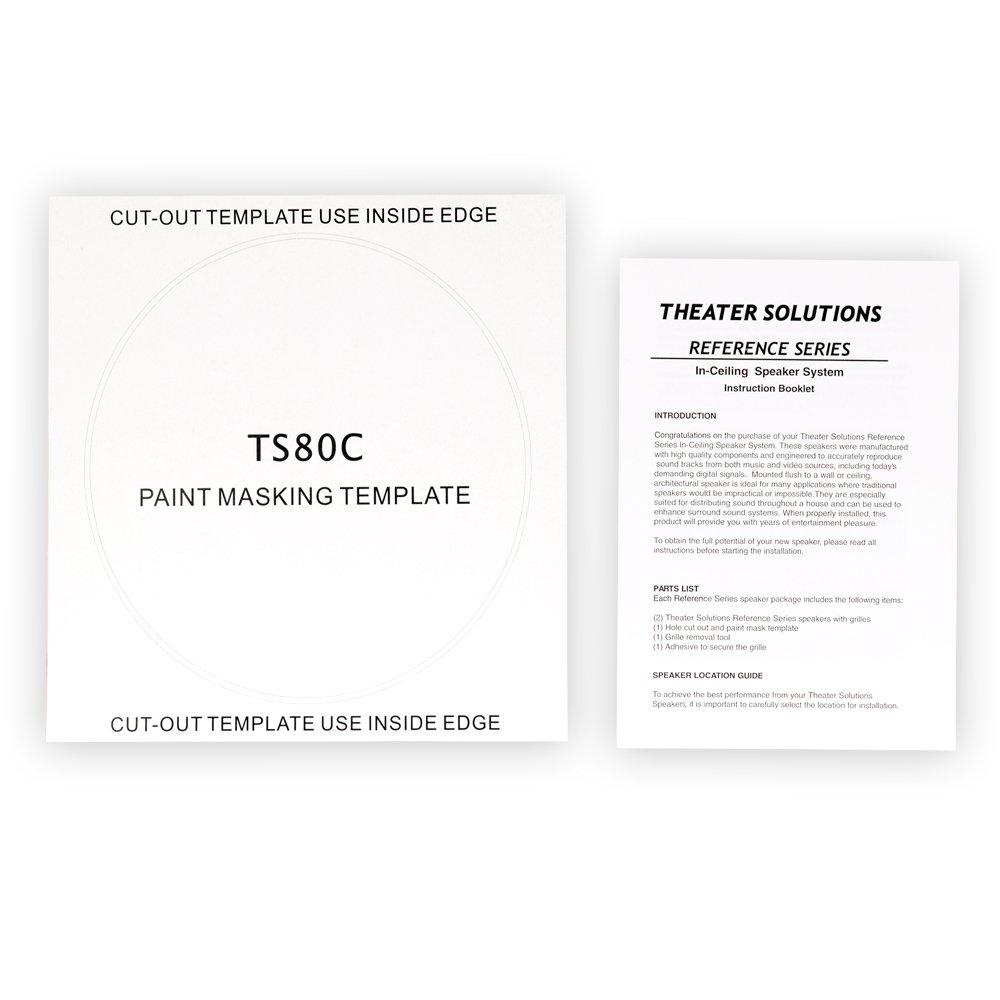 Theater Solutions TS80C Flush Mount In Ceiling Speakers with 8" Woofers Home Theater 4 Pair Pack