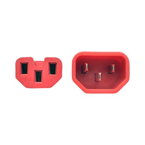 Tripp Lite Tripp Lite 3ft Heavy Duty Computer Power Extension Cord 15A, 14 AWG, C14 to C15, Red 3'(P018-003-ARD)