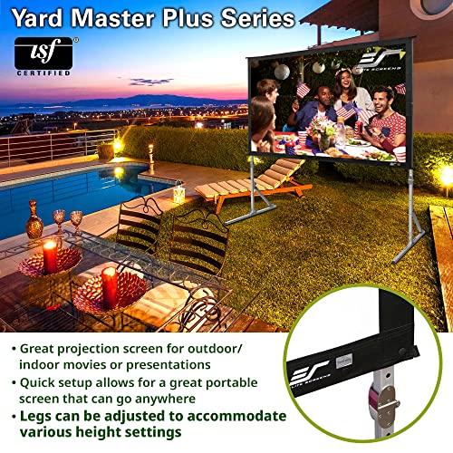 Elite Screens Elite Screens Yard Master Plus, 120-INCH 16:9 Height Setting Adjustable Portable Projector Screen, 4K HD Outdoor Indoor Movie Theater Front Projection, US Based Company 2-YEAR WARRANTY, OMS120H2PLUS