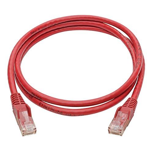 Tripp Lite Tripp Lite Cat6 Gigabit Ethernet Snagless Molded Patch Cable 24 AWG 550MHz Premium UTP, Red, RJ45 M/M 4' (N201-004-RD)