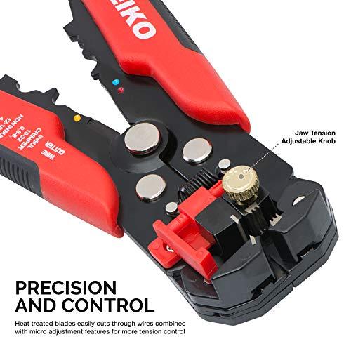 Neiko NEIKO 01924A 3-in-1 Automatic Wire Stripper, Cutter, and Crimping Tool, Auto Self-Adjusting Pliers that Cut up to 24 AWG