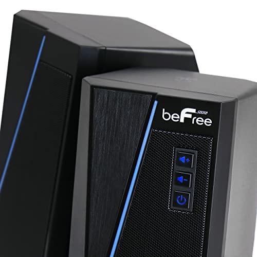 beFree Sound beFree Sound 2.0 Computer Gaming Speakers with LED RGB Lights, Black