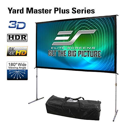 Elite Screens Elite Screens Yard Master Plus, 120-INCH 16:9 Height Setting Adjustable Portable Projector Screen, 4K HD Outdoor Indoor Movie Theater Front Projection, US Based Company 2-YEAR WARRANTY, OMS120H2PLUS