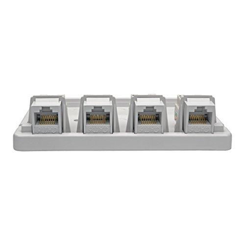 Tripp Lite Tripp Lite Pre-Configured 4-Port Cat6/Cat5/Cat5e Ethernet Unshielded Surface-Mount Box, 110 IDC Punchdown RJ45 White, 3-Year Warranty (N236-004-WH)