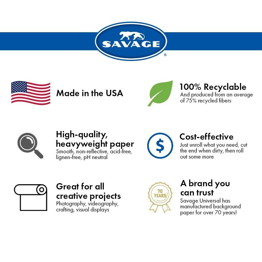 Savage Savage Seamless Paper Photography Backdrop - Color #17 Sienna, Size 53 Inches Wide x 36 Feet Long, Backdrop for YouTube Videos, Streaming, Interviews and Portraits - Made in USA