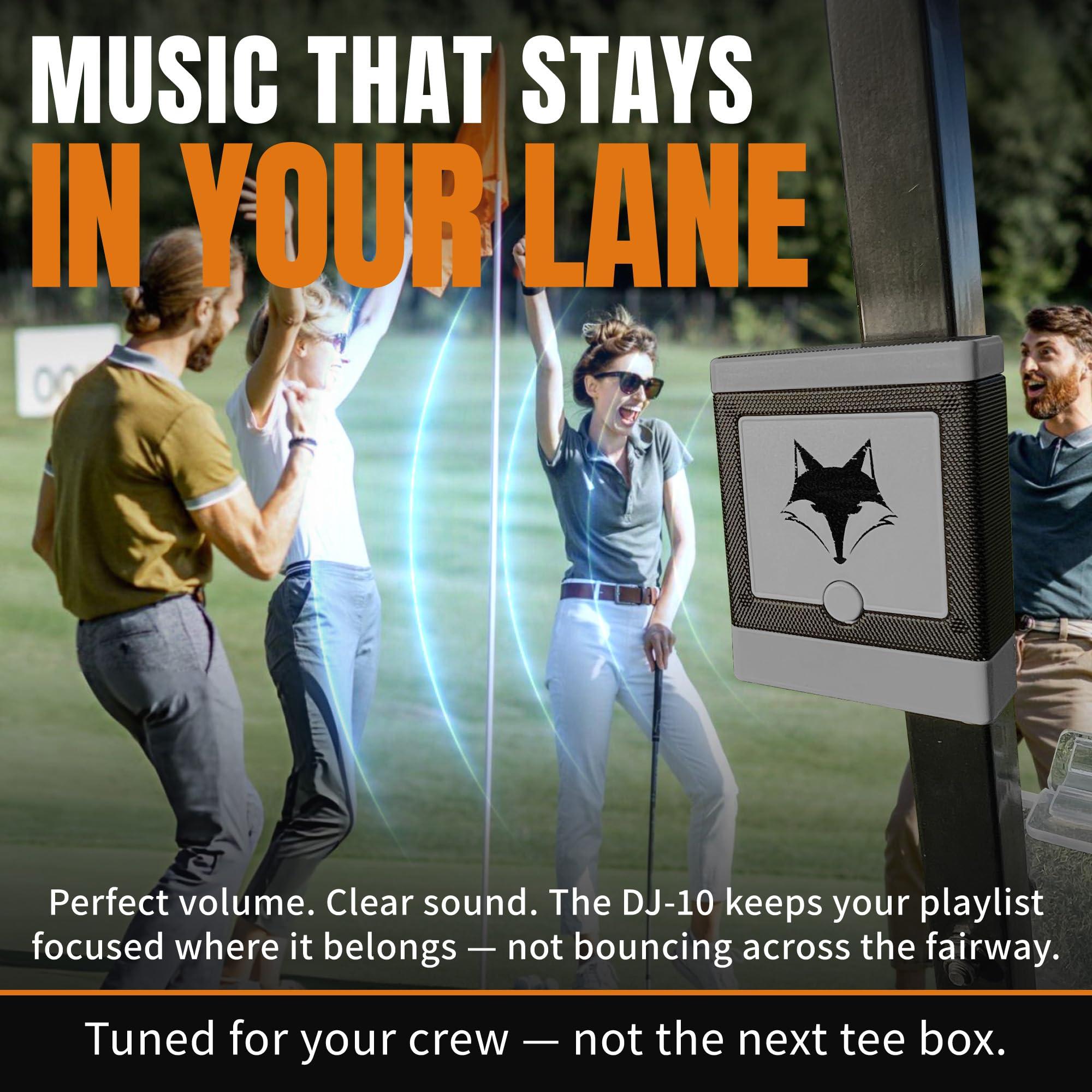 Desert Fox Desert Fox DJ-10 Wireless Golf Speaker - Bluetooth Speaker Built Specifically for Golf - Magnetic Attachment to Golf Cart (Gray)