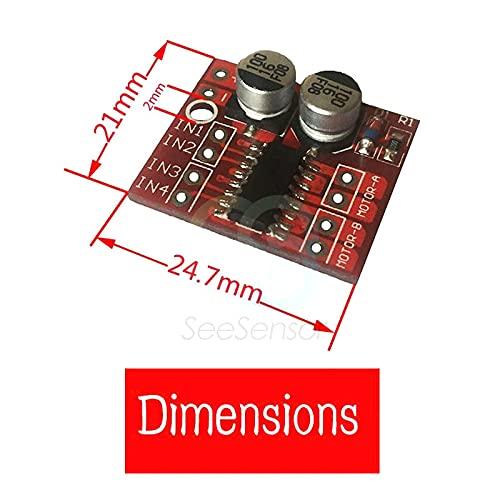 ElectronicMaker 10Pcs 1.5A 2-Way MX1508 DC Motor Driver Module PWM Speed Dual H-Bridge Stepper Motor L298N