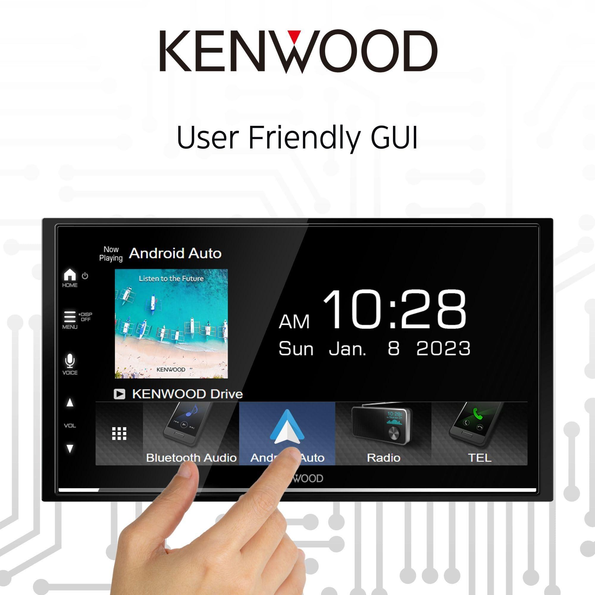 Kenwood KENWOOD DMX8709S 6.8-Inch Capacitive Touch Screen, Car Stereo, Wireless CarPlay and Android Auto, Bluetooth, AM/FM Radio, MP3 Player, USB Port, Double DIN, 13-Band EQ, SiriusXM