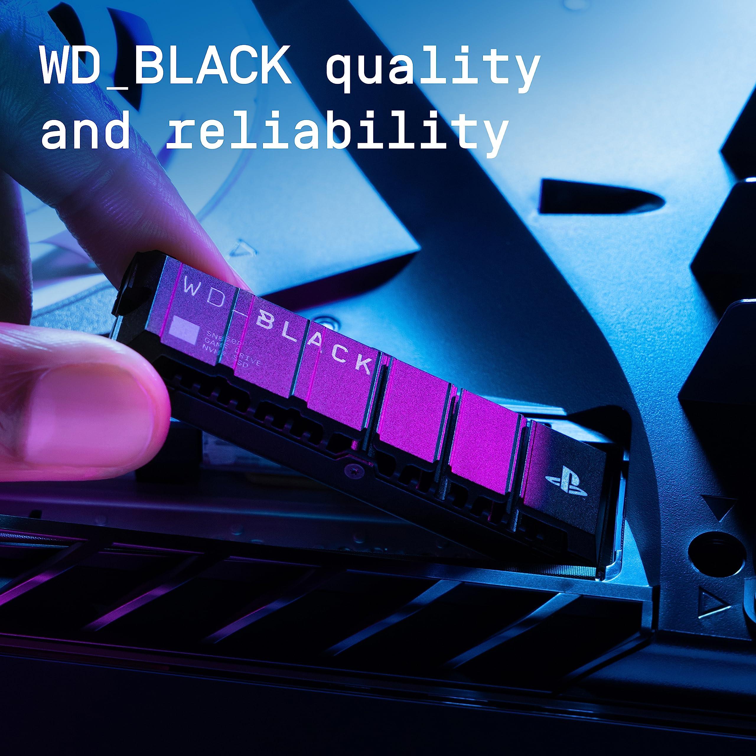 WD_BLACK WD_BLACK 2TB SN850P NVMe M.2 SSD Officially Licensed Storage Expansion for PS5 Consoles, up to 7,300MB/s, with heatsink - WDBBYV0020BNC-WRSN