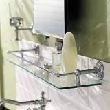 Motiv Motiv 2635T/24-15 London Terrace 24'' Glass Gallery Rail Shelf, Satin Nickel