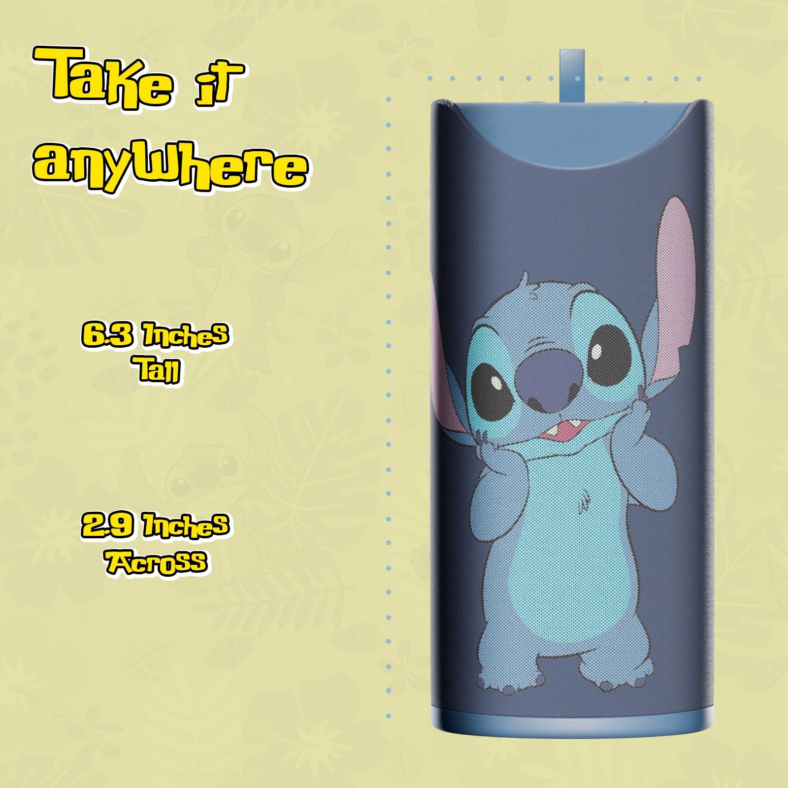 iJoy iJoy Disney Lilo and Stitch Wireless Bluetooth Speaker- Splashproof Rechargeable Wireless Speaker with 3 Hours Playtime/SD Slot/FM Radio- Stitch Stuff, Disney Stitch Gifts for Women//Men/All Fans