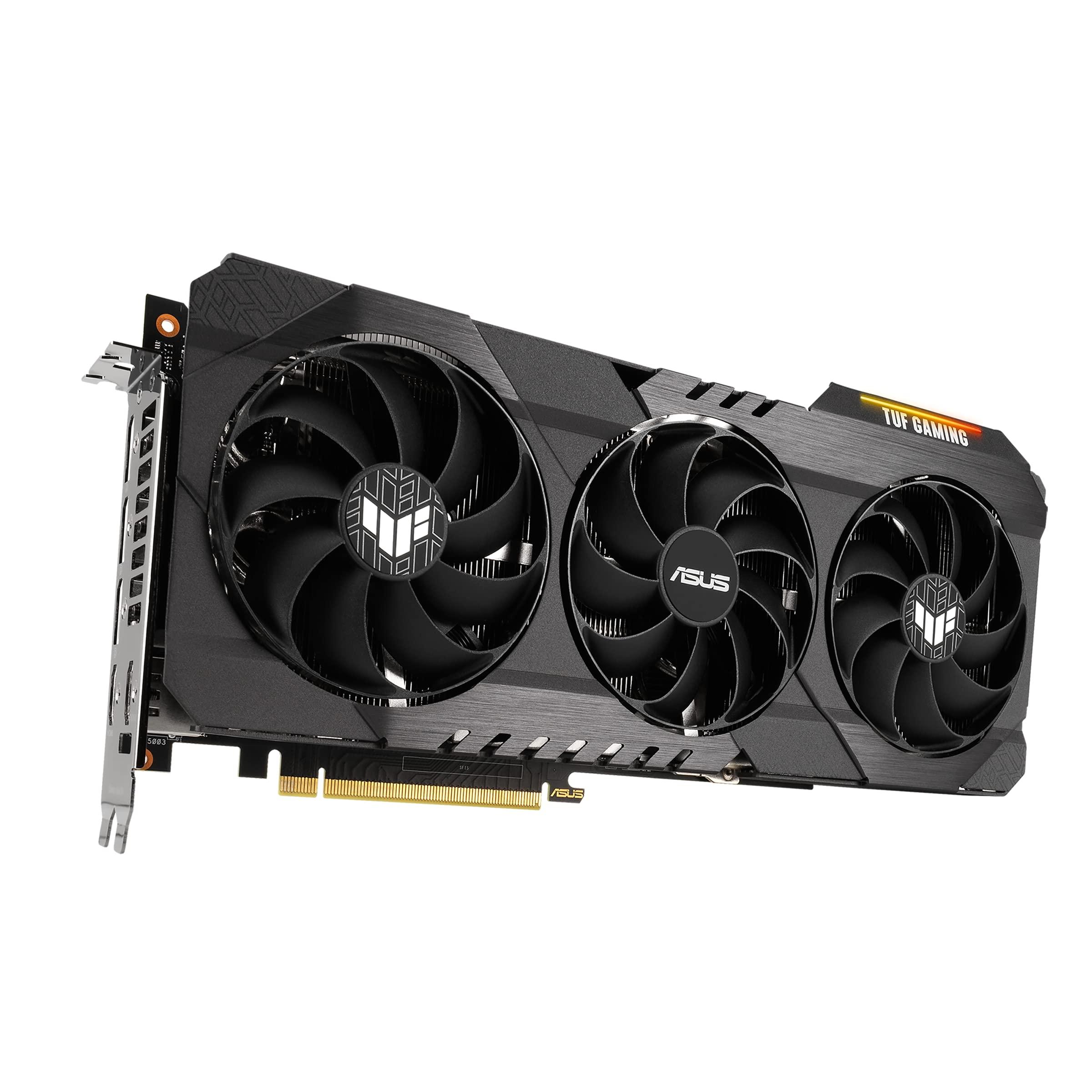 ASUS ASUS TUF Gaming NVIDIA GeForce RTX 3060 Ti OC Edition Graphics Card (PCIe 4.0, 8GB GDDR6X, HDMI 2.1, DisplayPort 1.4a, Dual Ball Fan Bearings, Military-Grade Certification, GPU Tweak III)
