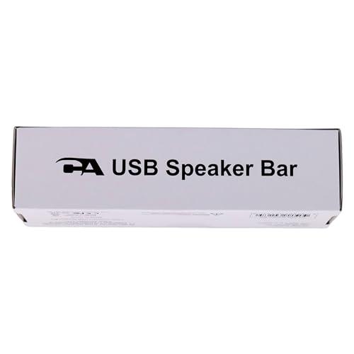 Cyber Acoustics Cyber Acoustics USB Speaker Bar (CA-2890) Stereo USB Powered Speaker, Easily Clamps to Monitor, Convenient Controls