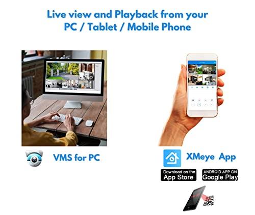 Evertech Evertech 8 Channel HD H.265 DVR AHD TVI CVI Analog CCTV Security Surveillance Recorder 4TB Hard Drive