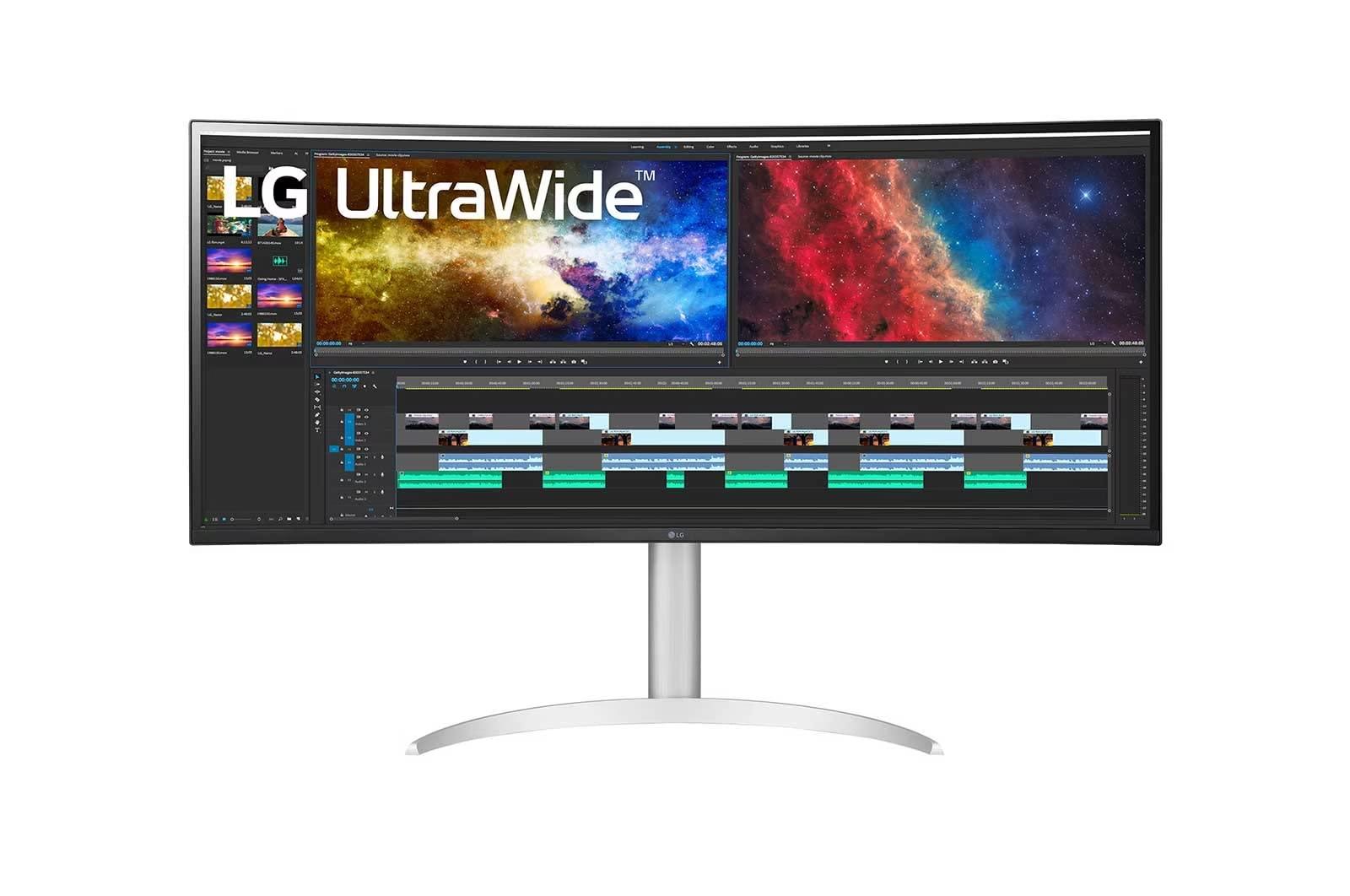 LG LG 37.5 38BP85C-W 21:9 QHD+ UltraWide Curved Monitor with HDR10, USB Type-C, and AMD FreeSync, Black