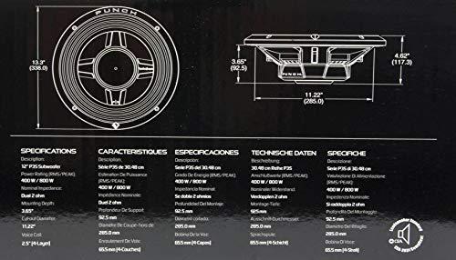 Rockford Fosgate 2 ROCKFORD FOSGATE P3SD2-12 12" 1600W Car Shallow/Slim Audio Subwoofers Subs