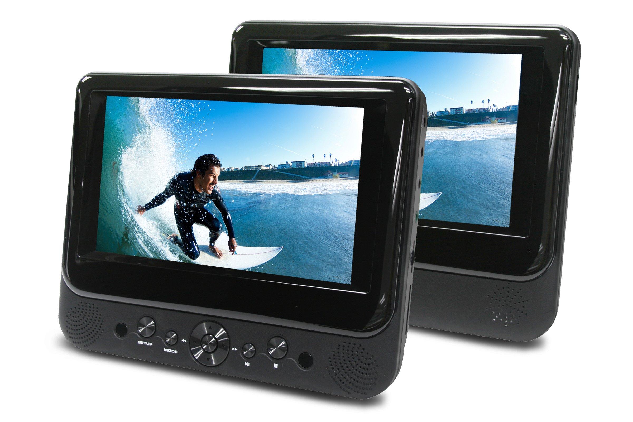 Ematic Ematic ED717 7-Inch Dual Screen Portable DVD Player (Black)