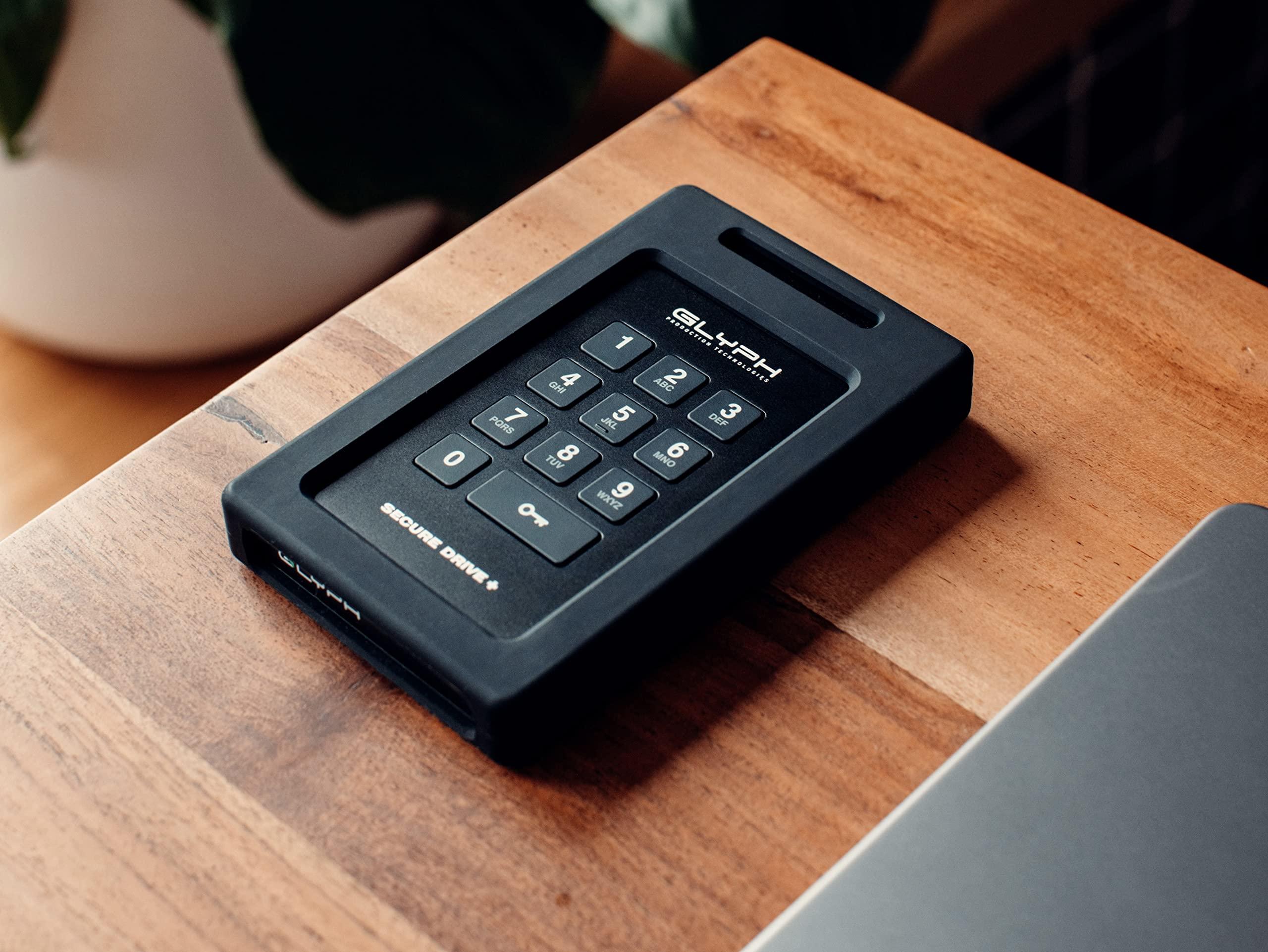 Glyph Production Technologies Glyph SecureDrive+ 2TB Professional Encrypted Rugged Mobile Hard Drive with Keypad