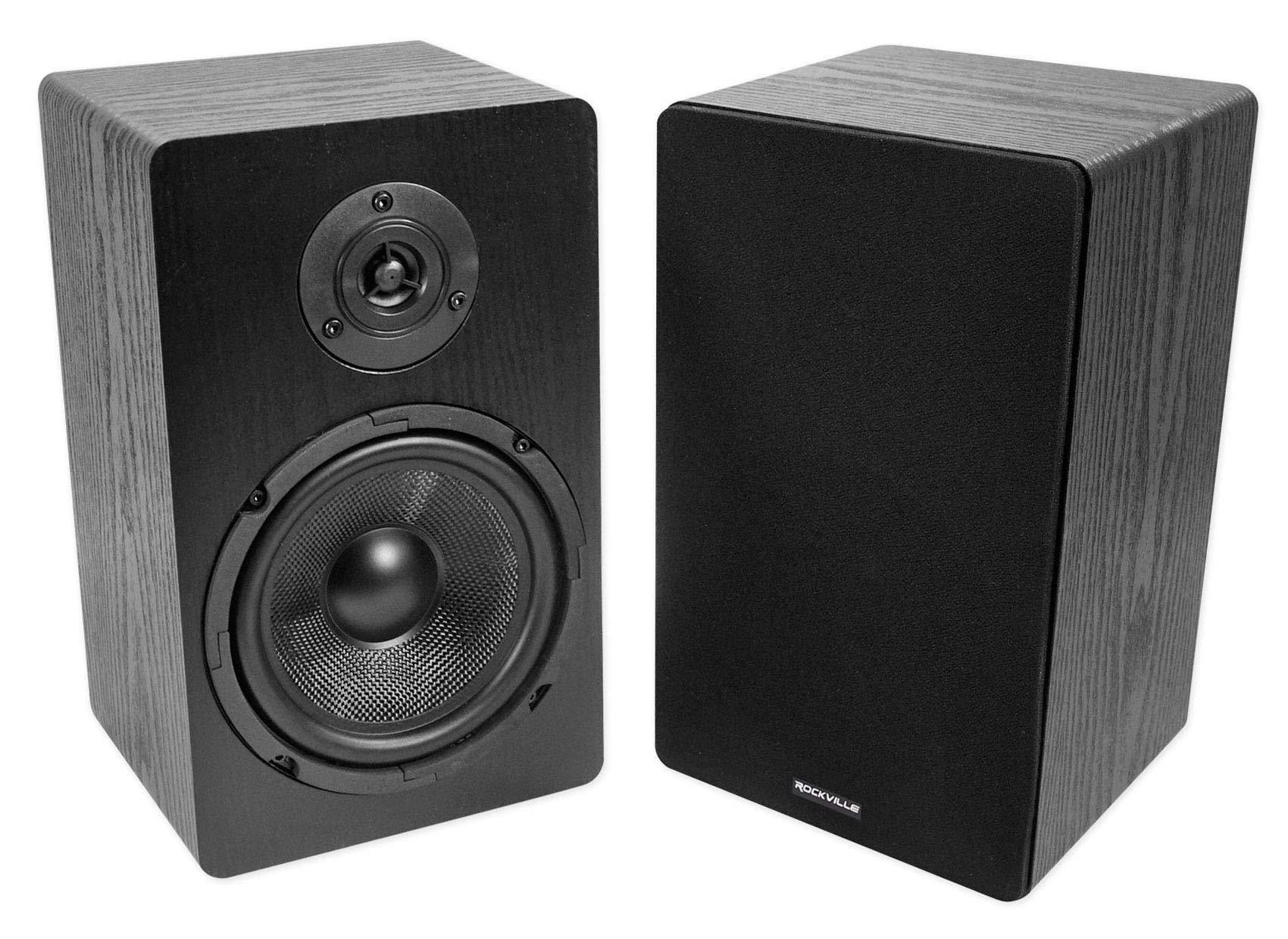 Rockville Rockville Pair RockShelf 68B 6.5" Home Bookshelf Speakers+Adjustable Stands