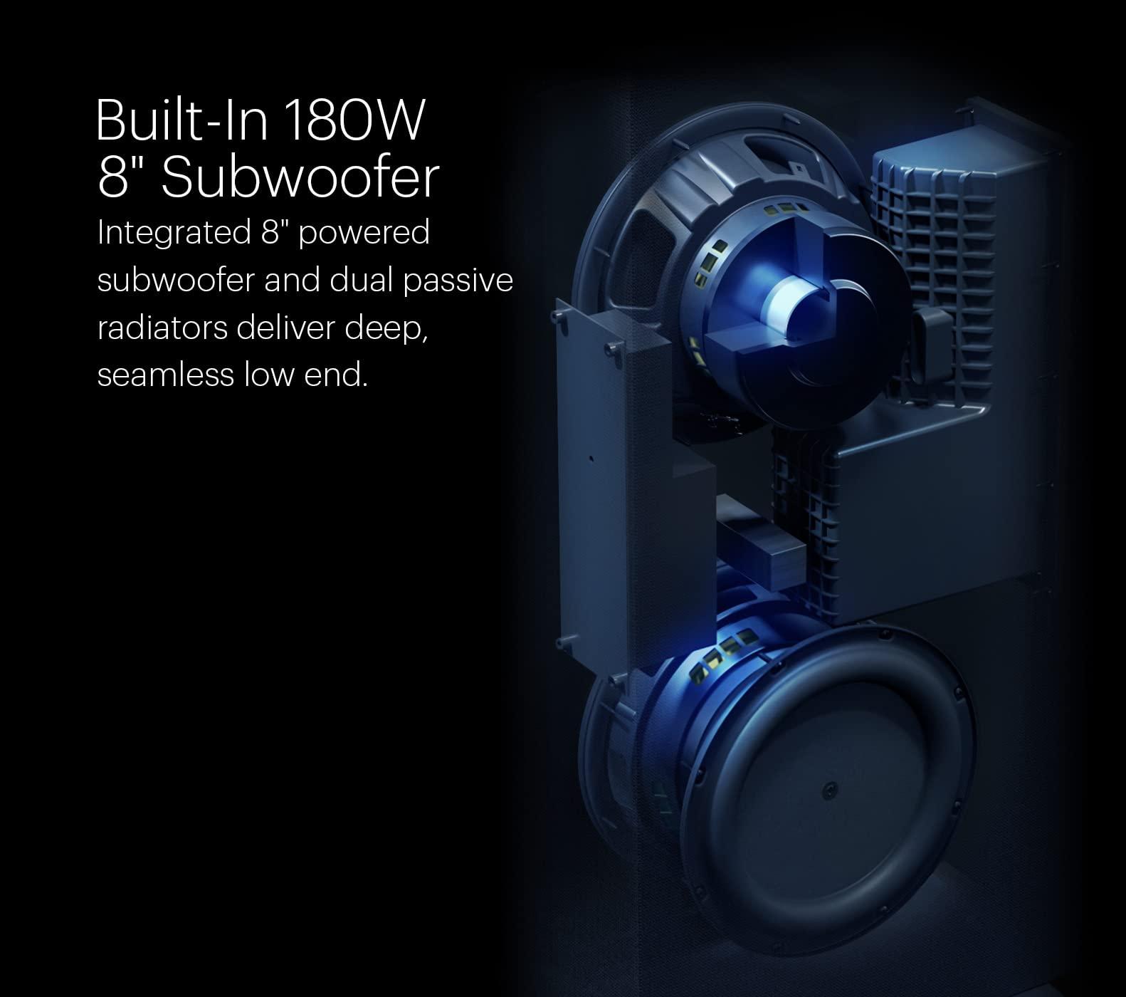 Definitive Technology Definitive Technology Dymension DM60 Mid-Size Tower Speaker, Adjustable Bipolar Arrays, 4 BDSS Mid/Bass Woofers & Tweeter, 3XR Architecture with 8" Dual Radiators, Dolby Atmos/DTS:X Ready, Black