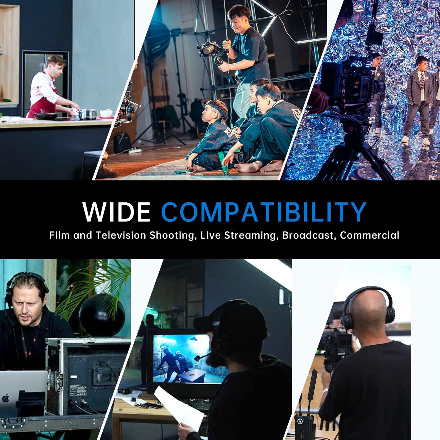 HollyView Cosmo C1 Wireless HDMI/SDI Video Transmission System, 40ms Latency 1000ft Range 1080P 5G USB Direct Live Stream