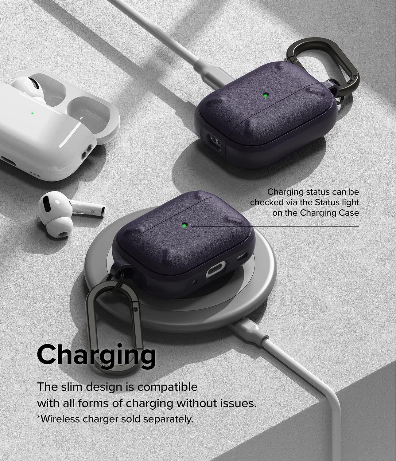 Ringke Ringke Onyx [Feels Good in The Hand] Compatible with AirPods Pro 2nd Generation Case, Anti-Fingerprint Technology Prevents Oily Smudges Non-Slip Enhanced Grip - Deep Purple