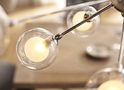 Possini Euro Design Possini Euro Design Spheres Chrome Sputnik Chandelier 30" Wide Mid Century Modern Glass Ball Halogen 15-Light Fixture for Dining Room House Foyer Entryway Kitchen Bedroom Living Room High Ceilings