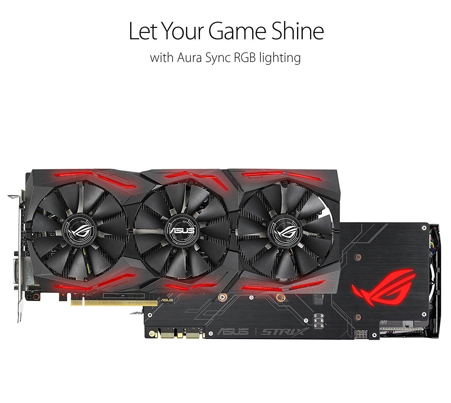 ASUS ASUS ROG Strix GeForce GTX 1070 Ti 8GB GDDR5 Advanced Edition VR Ready DP HDMI DVI Gaming Graphics Card (ROG-STRIX-GTX1070TI-A8G-GAMING)