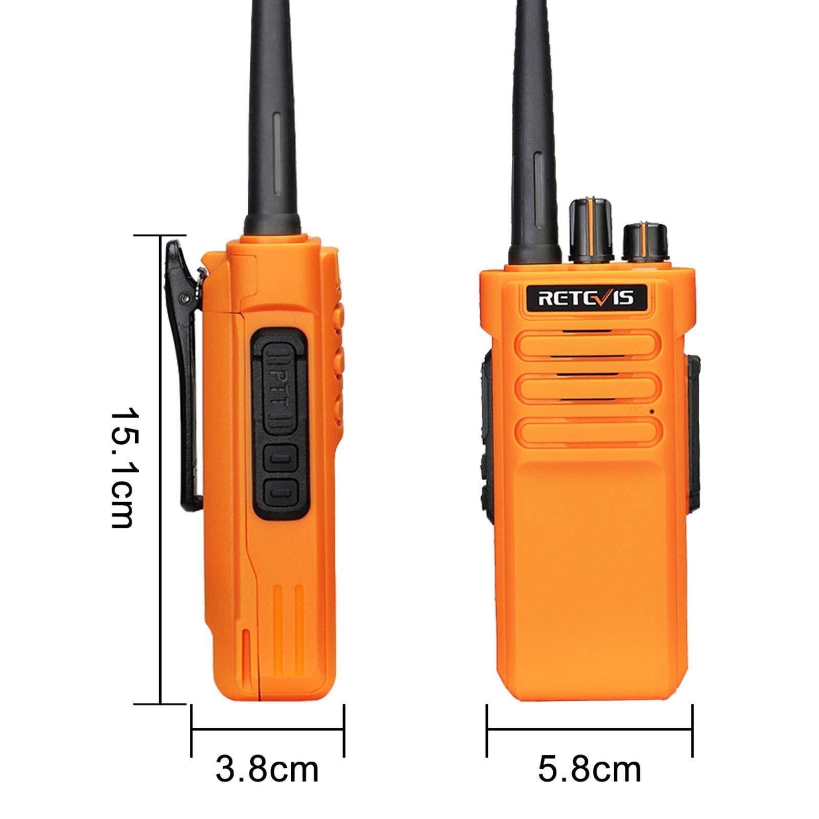 Retevis Retevis RT29 2 Way Radios Long Range 6 Pack with Waterproof Mic, Heavy Duty Two Way Radios, Long Distance Walkie Talkies Adults,3200 mAh VOX Emergency Alarm for Warehouse Construction