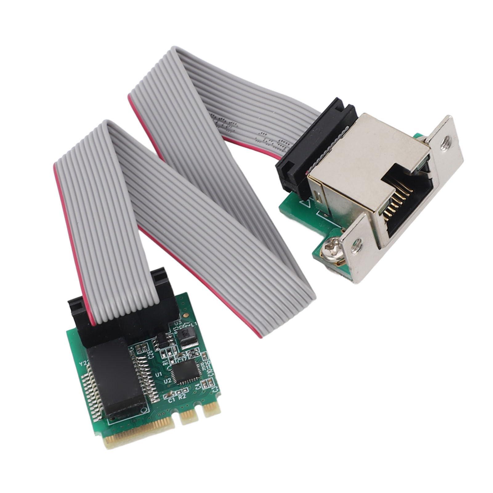 Diyeeni Gigabit M.2 M Key Ethernet Network Expansion Card, Single Port 2.5G M.2 A E Server NIC, RTL8111H Industrial Control Equipment Network Card, Straight Pin